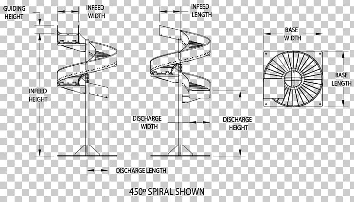 Spiral Angle Conveyor System Plastic PNG, Clipart, Angle, Area, Auto Part, Black And White, Conveyor System Free PNG Download