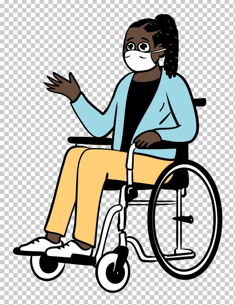 Woman Wheelchair Medical Mask PNG, Clipart, Beauty, Beautym, Behavior, Cartoon, Chair Free PNG Download