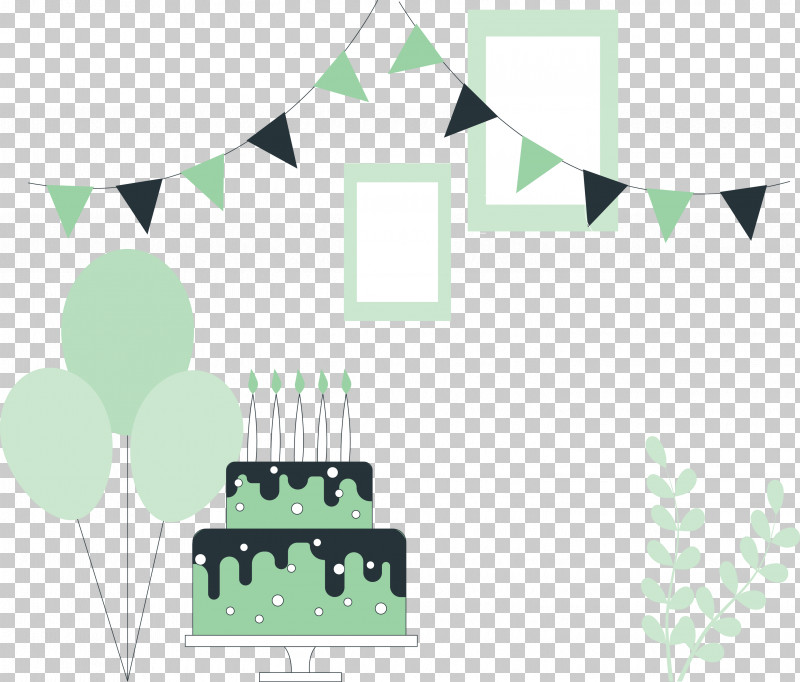 Happy Birthday Birthday Party PNG, Clipart, Angle, Birthday Party, Green, Happy Birthday, Line Free PNG Download