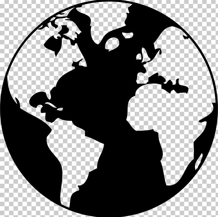 earth cartoon black and white