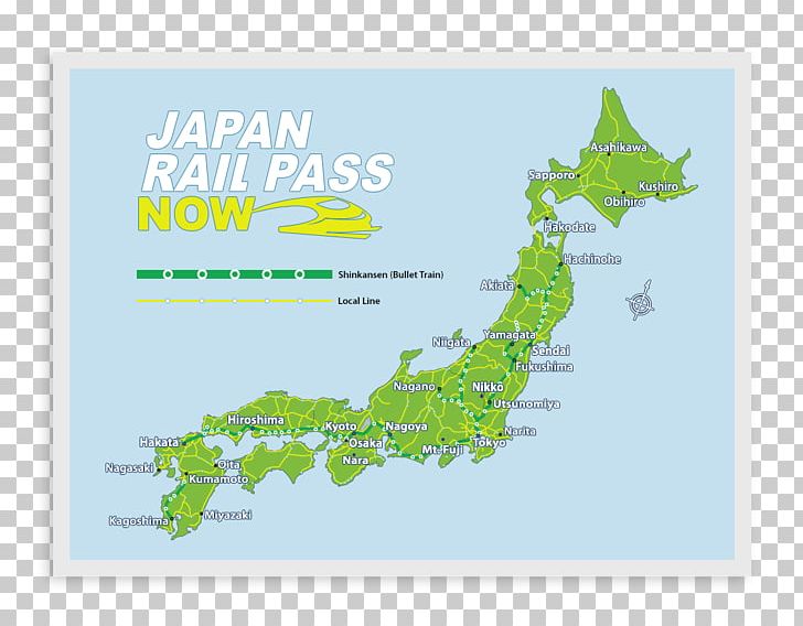 Japan Rail Pass World Map Rail Transport Hakata Station PNG, Clipart, Area, Attractions, Border, Contour Line, Green Free PNG Download