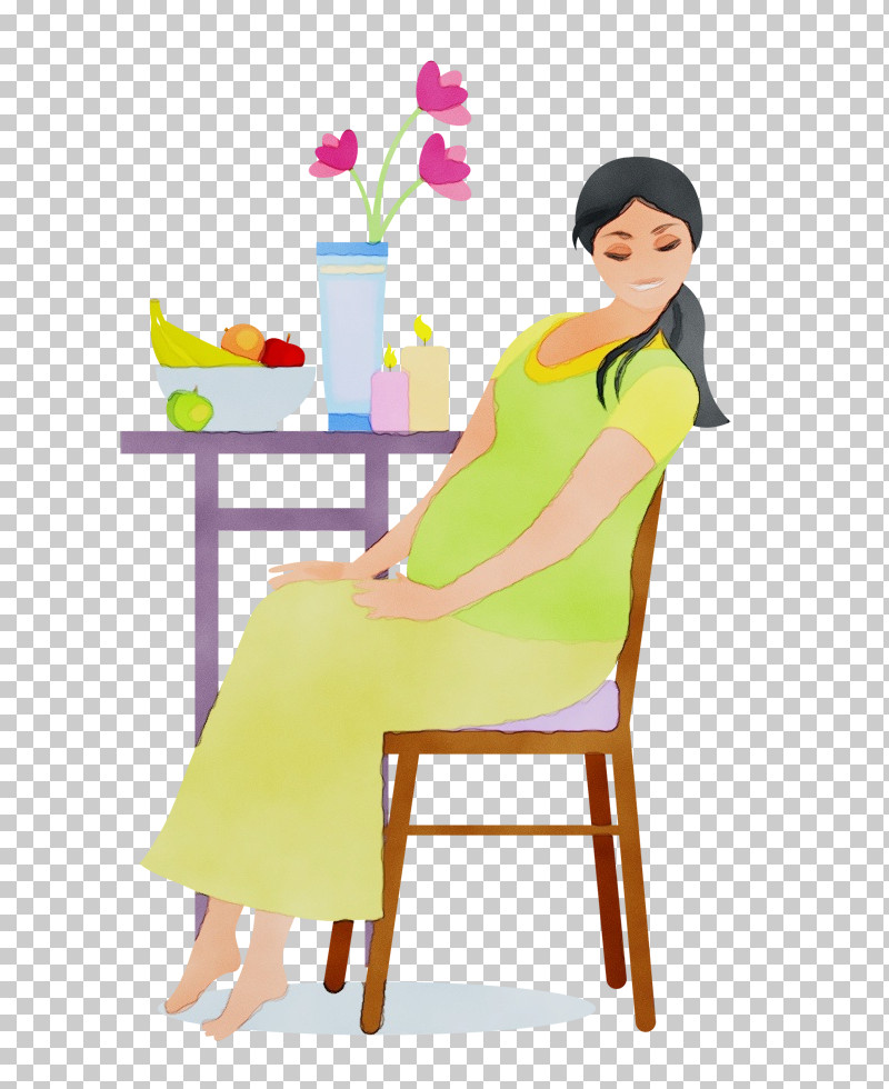 Chair Sitting Yellow Line Table PNG, Clipart, Behavior, Chair, Line, Paint, Sitting Free PNG Download