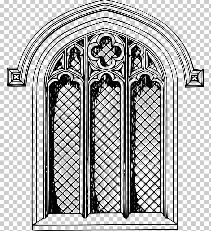 Church Window Stained Glass PNG, Clipart, Arch, Architecture, Black And White, Building, Church Free PNG Download