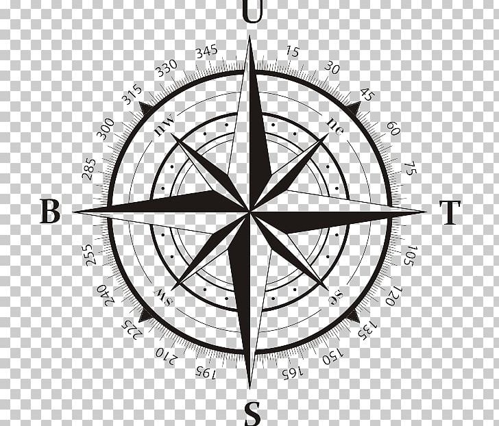 Compass Rose Graphics North PNG, Clipart, Angle, Area, Black And White, Cardinal Direction, Circle Free PNG Download