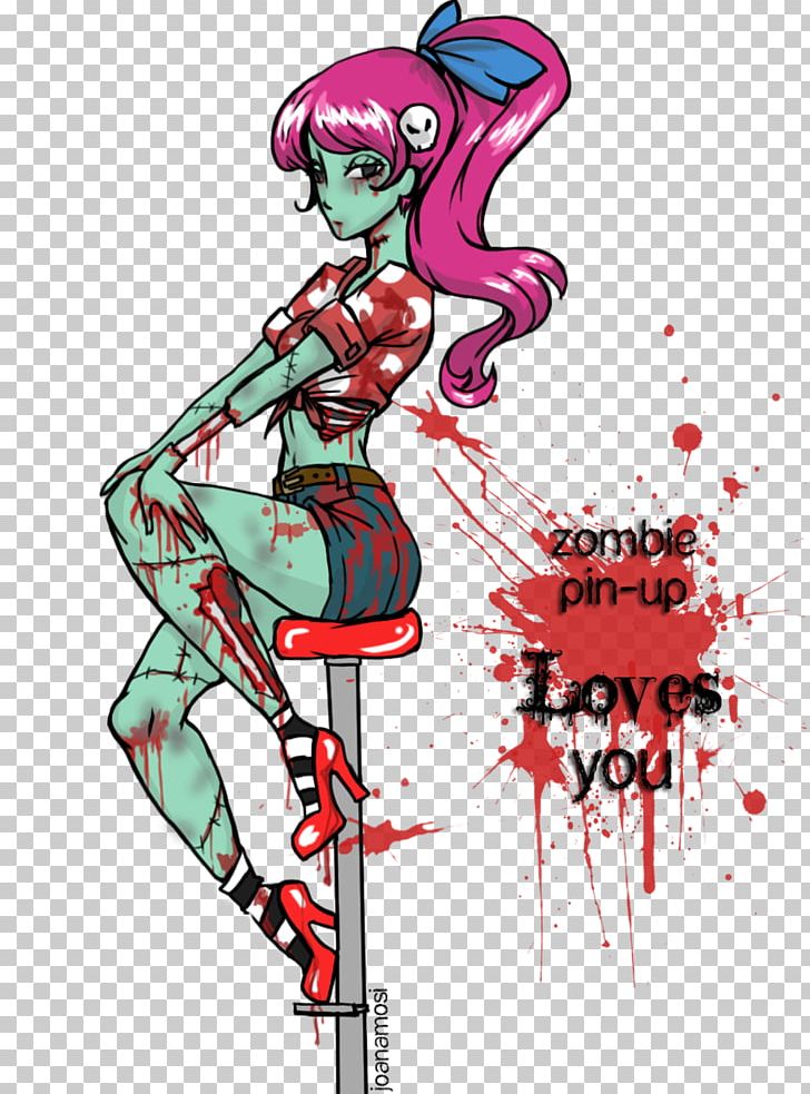 Drawing Pin-up Girl Zombie Painting PNG, Clipart, Cartoon, Childhood, Costume Design, Deviantart, Drawing Free PNG Download