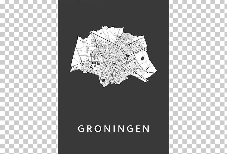 Groningen Map Kunst In Kaart Poster PNG, Clipart, A3 Poster, Angle, Black, Black And White, Blue Free PNG Download