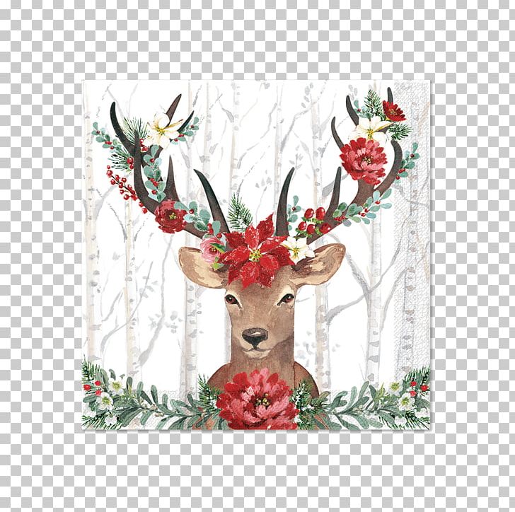 Reindeer Santa Claus Christmas Cloth Napkins PNG, Clipart, Antler, Birthday, Cartoon, Christmas, Christmas Decoration Free PNG Download