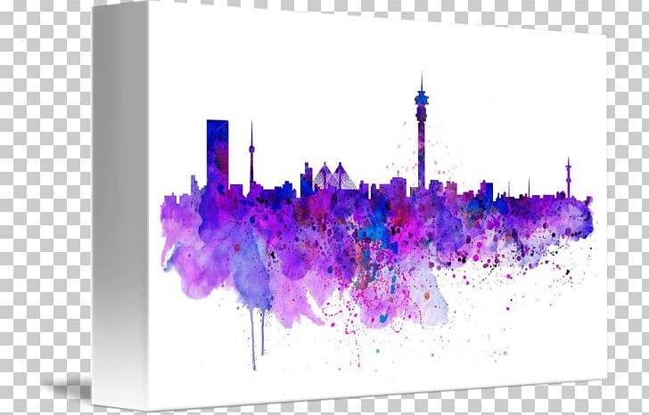 Johannesburg Skyline Watercolor Painting Art Black And White PNG, Clipart, Art, Black And White, Canvas, Canvas Print, City Free PNG Download