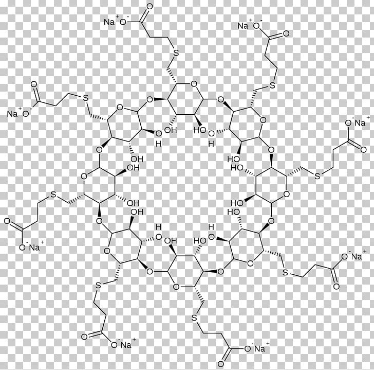 Sugammadex Rocuronium Neuromuscular-blocking Drug Cyclodextrin Neuromuscular Monitoring PNG, Clipart, Angle, Area, Black And White, Chemistry, Cyclodextrin Free PNG Download