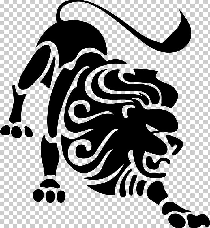 Lion Leo Astrological Sign PNG, Clipart, Art, Astrological Sign, Astrology, Black, Black And White Free PNG Download
