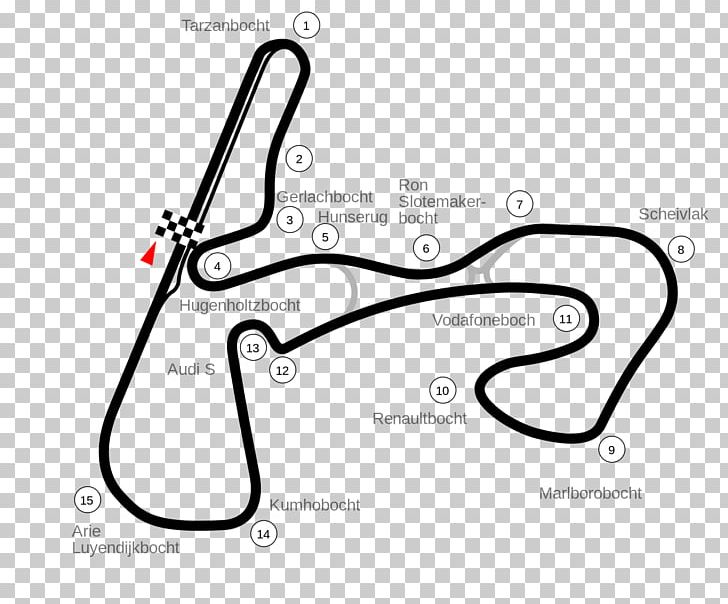 Circuit Zandvoort Dutch Grand Prix Race Track Circuit Zolder Racing PNG, Clipart, Angle, Area, Autodromo, Auto Part, Black And White Free PNG Download