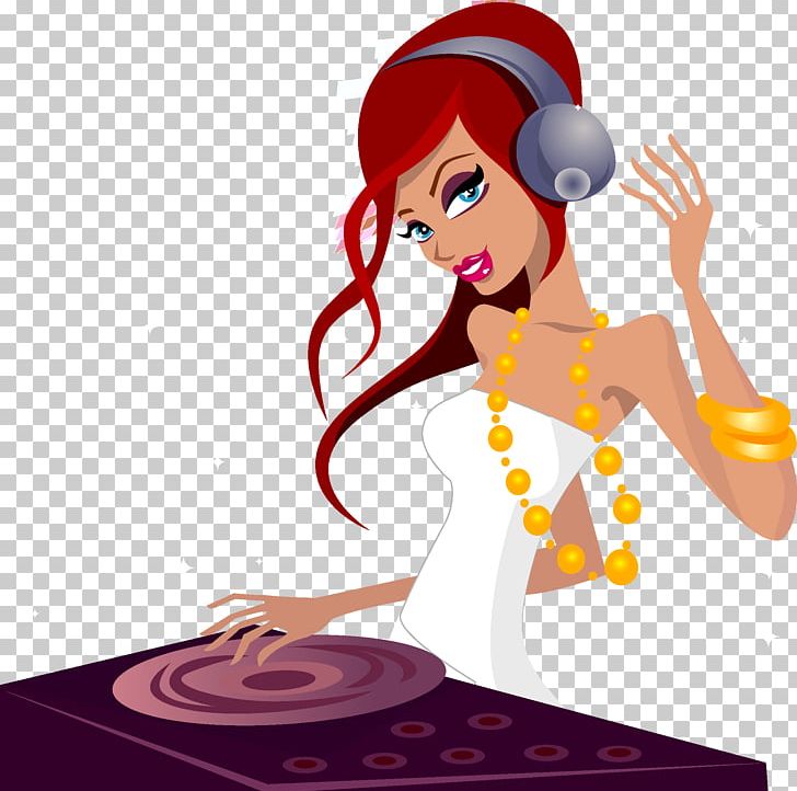 Disc Jockey Euclidean Illustration PNG, Clipart, Art, Beautiful, Beautiful Girl, Beauty Logo, Beauty Salon Free PNG Download