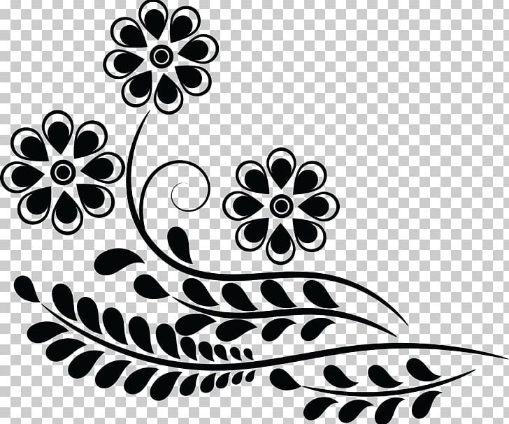 Floral Design PNG, Clipart, Art, Black, Black And White, Branch, Circle Free PNG Download