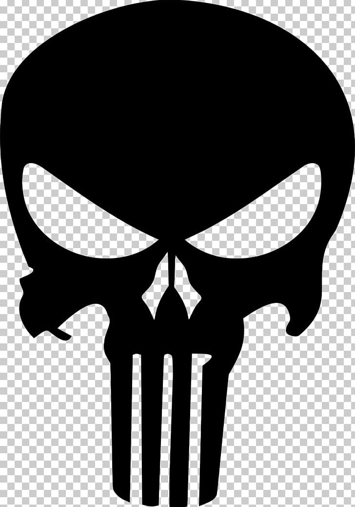 Punisher Car Decal PNG, Clipart, Black And White, Bone, Car, Cdr, Decal Free PNG Download