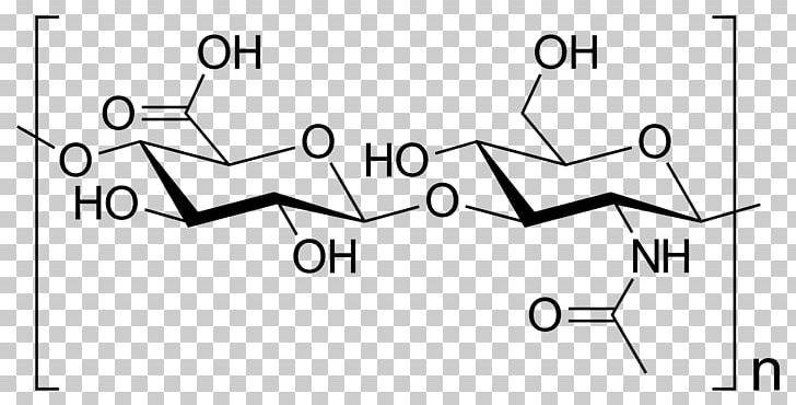 Hyaluronic Acid Glycosaminoglycan Chemical Structure Glucuronic Acid PNG, Clipart, Angle, Area, Black, Black And White, Brand Free PNG Download
