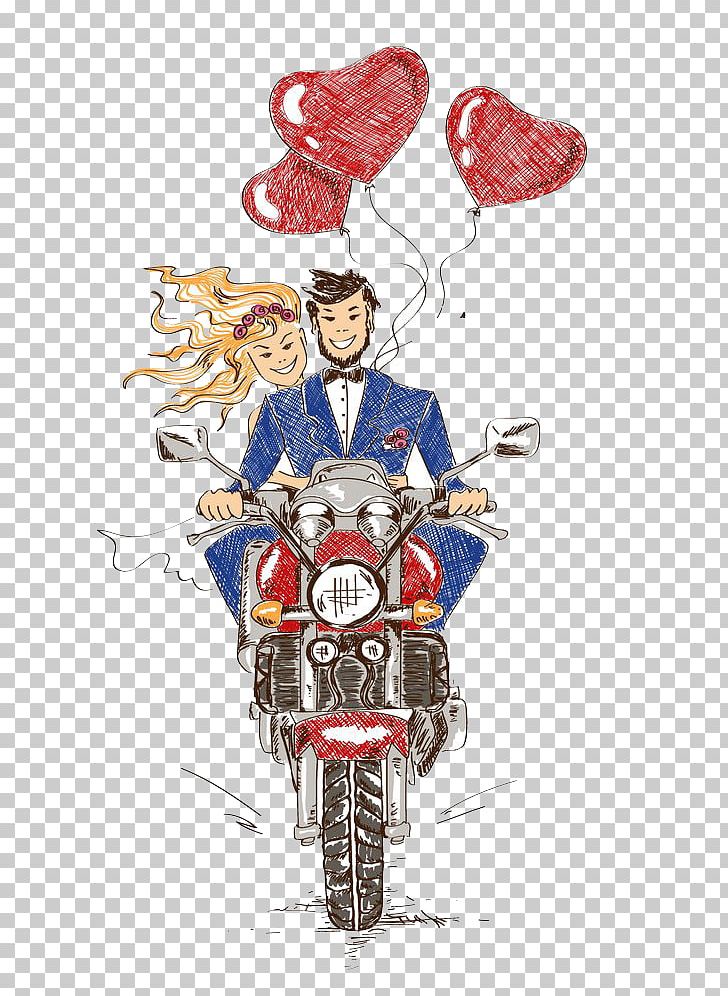 Wedding Invitation Scooter Motorcycle Bicycle PNG, Clipart, Bride, Bridegroom, Cartoon, Cartoon Bride, Cartoon Couple Free PNG Download