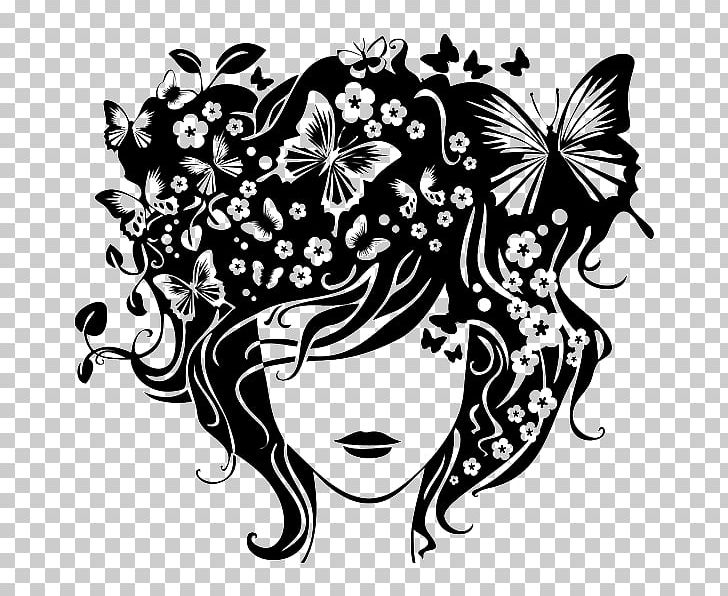 Hairdresser Wall Decal Birthday Beauty Parlour PNG, Clipart, Beauty Parlour, Birthday, Black And White, Butterfly, Cra Free PNG Download