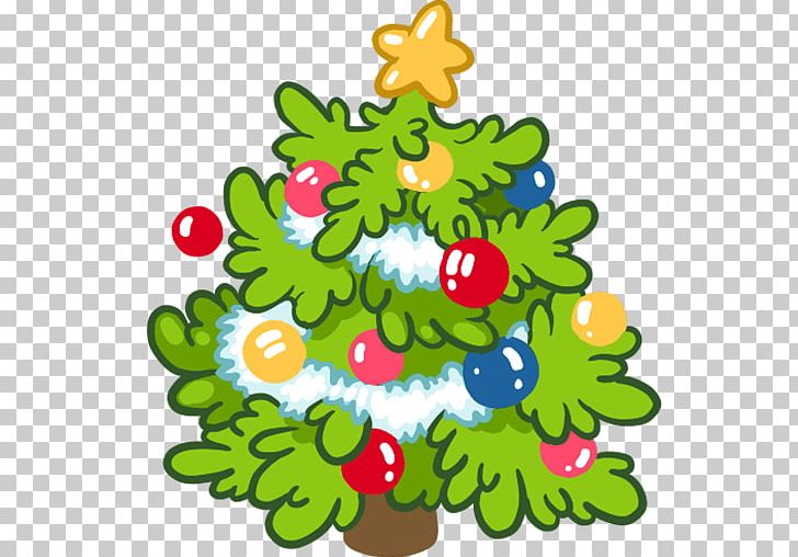 Christmas Tree Sticker Telegram VKontakte PNG, Clipart, Artwork, Branch, Christmas, Christmas Decoration, Flower Free PNG Download