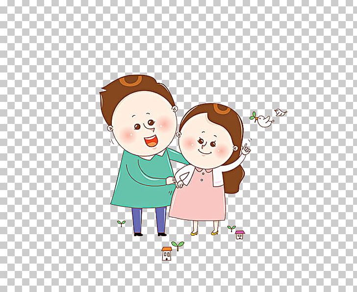 Couple Spouse Childbirth Cartoon PNG, Clipart, Bird, Boy, Bride, Child, Couple Free PNG Download