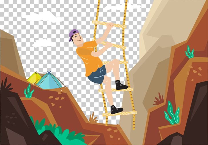 Climbing Cartoon Mountaineering Illustration PNG, Clipart, Angle, Art, Book Ladder, Cartoon, Cartoon Ladder Free PNG Download
