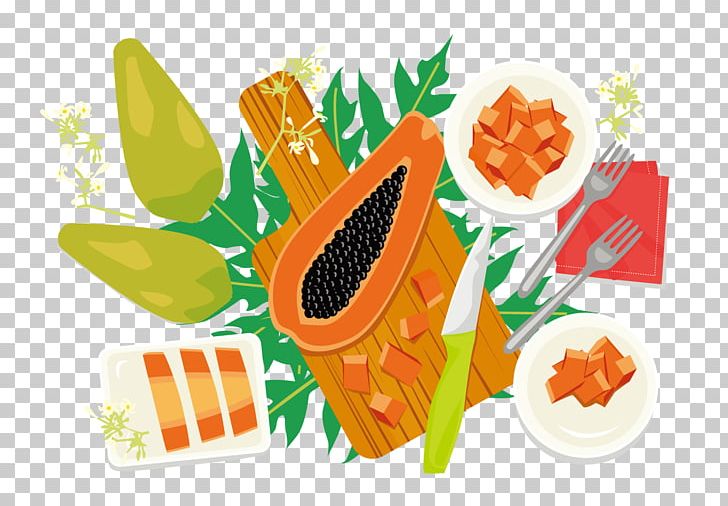 Euclidean PNG, Clipart, Adobe Illustrator, Board, Cartoon Fruit, Cartoon Papaya, Cuisine Free PNG Download