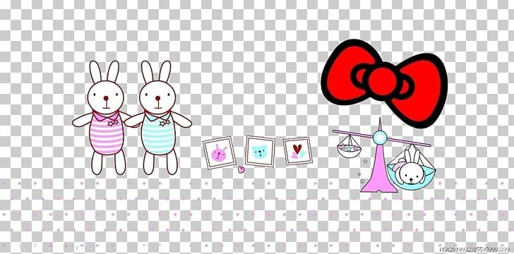 Rabbit Illustration PNG, Clipart, Animal, Animals, Area, Art, Bow Free PNG Download
