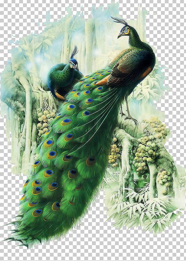 Painting Work Of Art Peafowl PNG, Clipart, Animals, Art, Beak, Bird, Canvas Free PNG Download