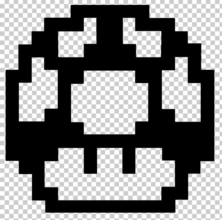 Super Mario Bros. Toad Video Game PNG, Clipart, Area, Bit, Black, Black And White, Circle Free PNG Download