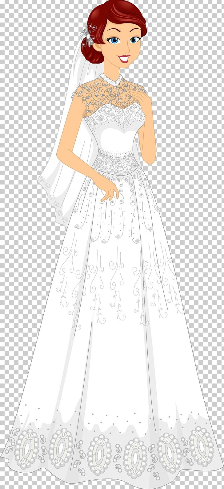 Bride Wedding Dress Euclidean Illustration PNG, Clipart, Fashion Design, Fashion Illustration, Fictional Character, Flower, Formal Wear Free PNG Download