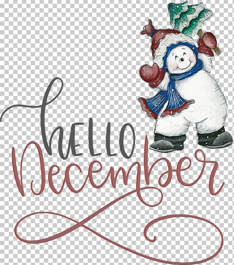 Hello December Winter December PNG, Clipart, Character, Christmas Day, Christmas Ornament, Christmas Ornament M, Creativity Free PNG Download