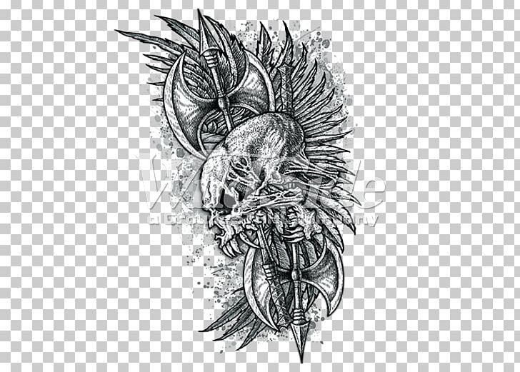 Demon Visual Arts Sketch PNG, Clipart, Arm, Art, Artwork, Bird, Black And White Free PNG Download