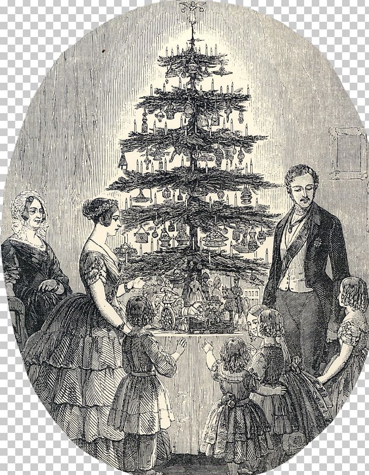 Victoria And Albert Museum Victorian Era Christmas Tree Wedding Of Queen Victoria And Prince Albert Of Saxe-Coburg And Gotha PNG, Clipart, Albert Prince Consort, Alphabet Tree, Black And White, Christmas, Christmas Tree Free PNG Download