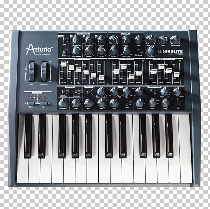 Arturia MiniBrute Analog Synthesizer Sound Synthesizers Modular Synthesizer PNG, Clipart, Analog, Analog Modeling Synthesizer, Analog Signal, Analog Synthesizer, Digital Piano Free PNG Download