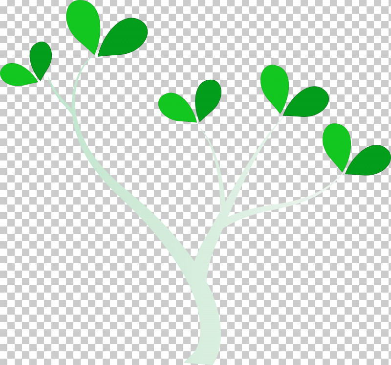 Green Leaf Plant Flower Plant Stem PNG, Clipart, Abstract Tree, Cartoon Tree, Flower, Green, Heart Free PNG Download
