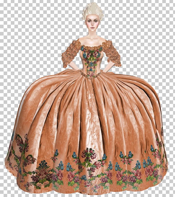 Costume Design Gown Peach PNG, Clipart, Costume, Costume Design, Dress, Figurine, Gown Free PNG Download