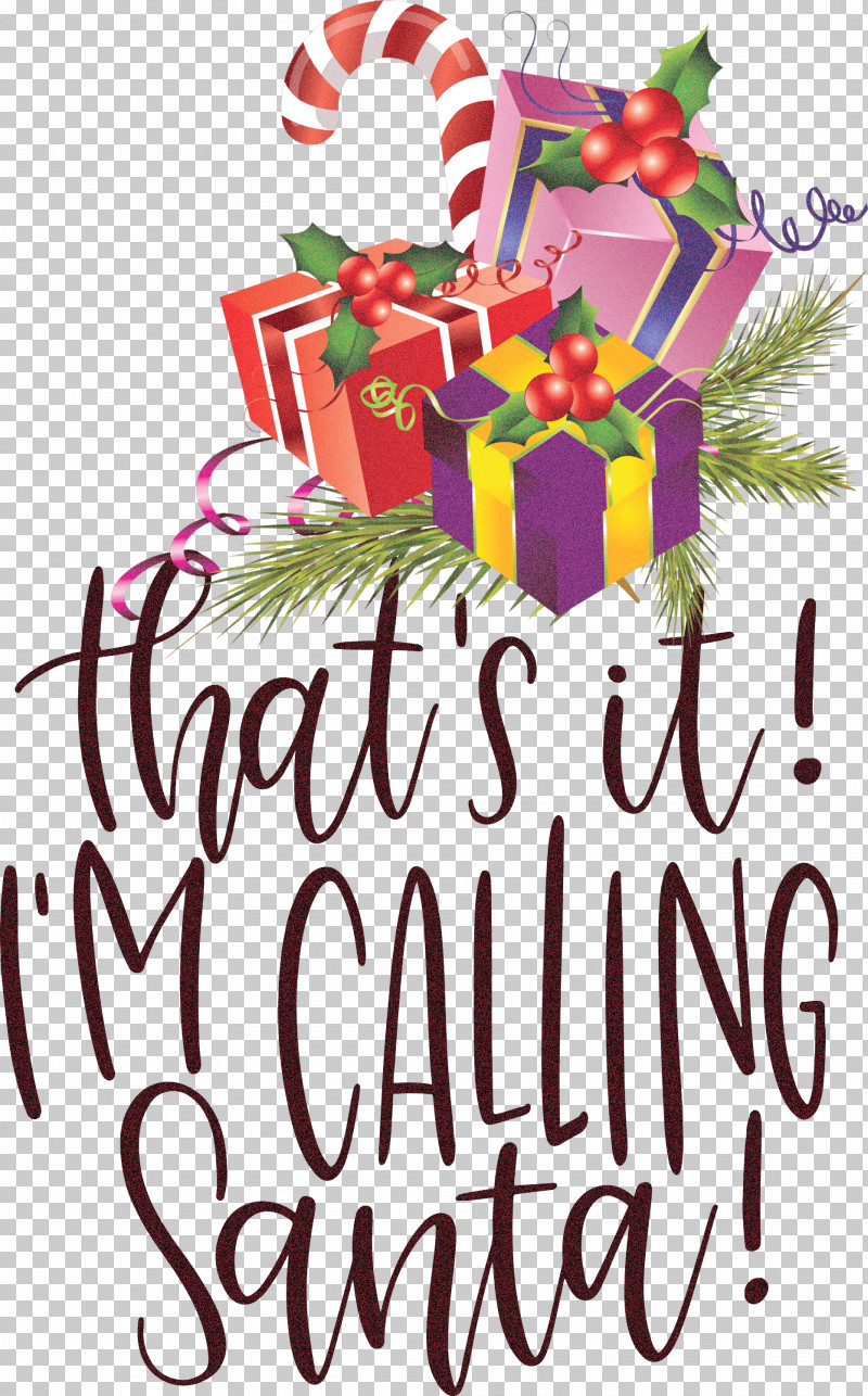 Calling Santa Santa Christmas PNG, Clipart, Calling Santa, Christmas, Christmas Card, Christmas Day, Christmas Decoration Free PNG Download