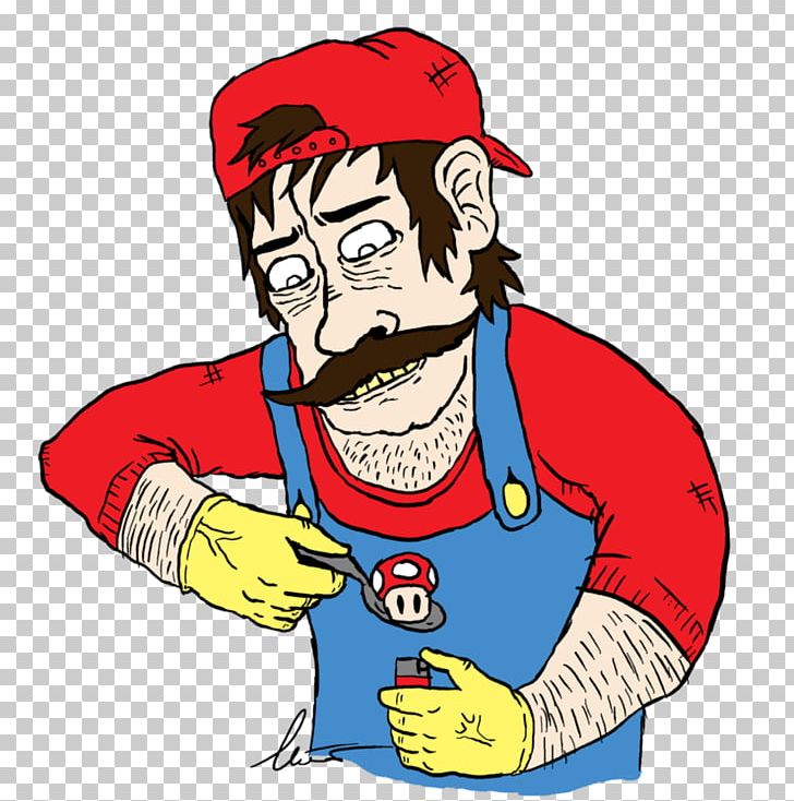 Super Mario Bros. Cartoon Drug Drawing PNG, Clipart, Altered State Of Consciousness, Art, Cartoon, Desktop Wallpaper, Drawing Free PNG Download