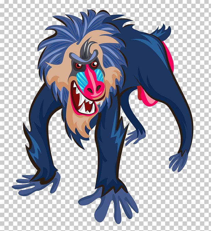 Africa Wildebeest Mandrill Gorilla Baboons PNG, Clipart, Animal, Animals, Art, Carnivoran, Cartoon Free PNG Download