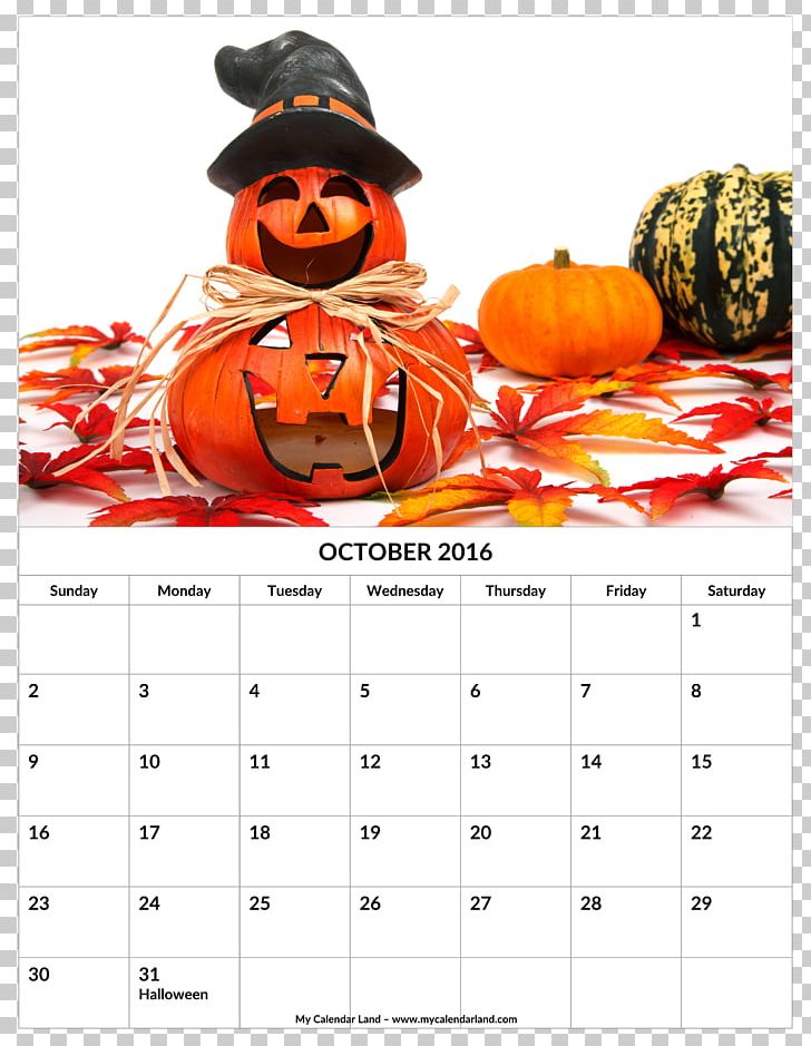 Jack-o'-lantern Halloween Calendar Pumpkin Holiday PNG, Clipart, 2018, Autumn, Calabaza, Calendar, Festival Free PNG Download