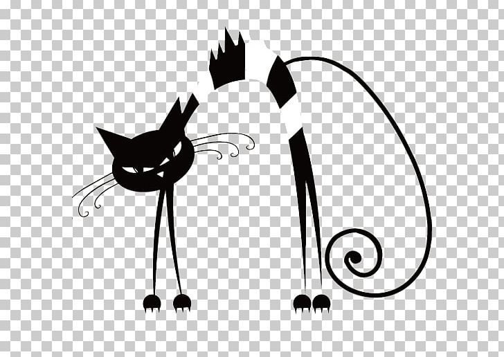 Black Cat Kitten Drawing PNG, Clipart, Animals, Black, Carnivoran, Cart, Cartoon Free PNG Download