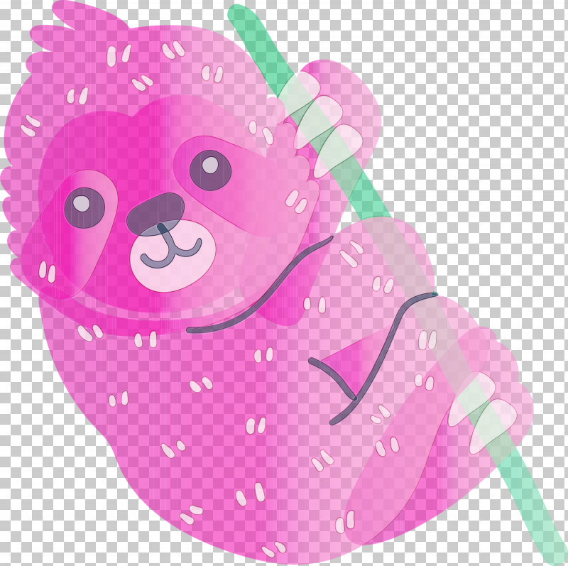 Pink PNG, Clipart, Paint, Pink, Watercolor, Watercolor Sloth, Wet Ink Free PNG Download