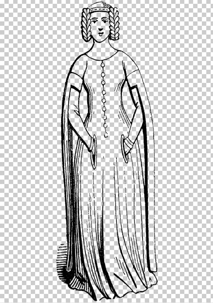 Middle Ages Dress 14th Century Woman Gothic Art PNG, Clipart, Arm, Art, Artwork, Black, Fictional Character Free PNG Download
