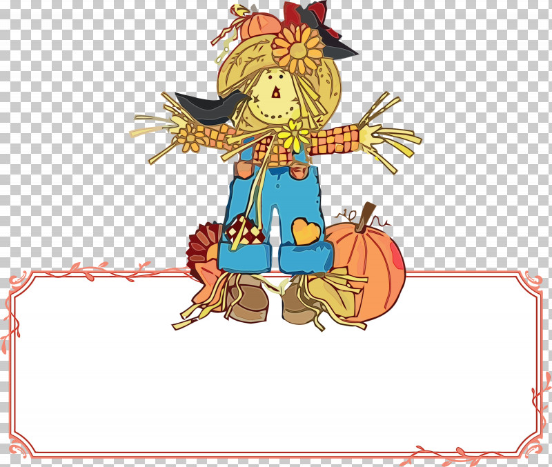 Watercolor Painting Cartoon Scarecrow Painting Scarecrow Costume PNG, Clipart, Animation, Cartoon, Character, Costume, Drawing Free PNG Download