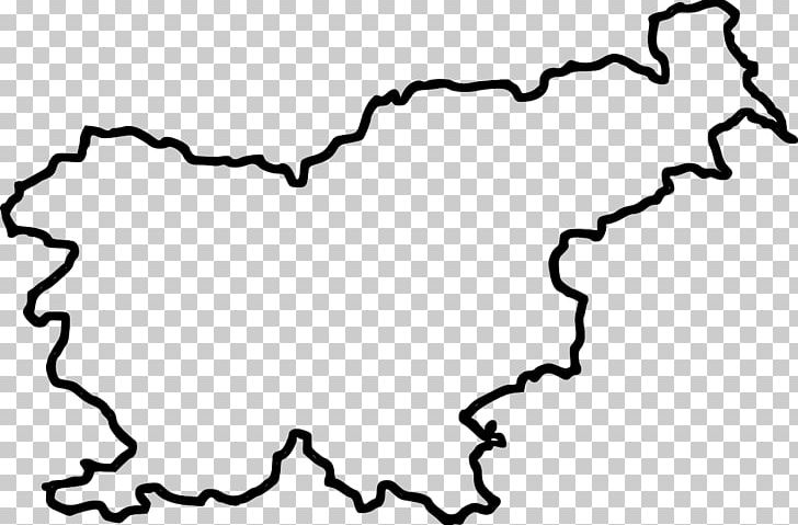 Slovenia Map PNG, Clipart, Area, Black, Black And White, Branch, Europe Free PNG Download
