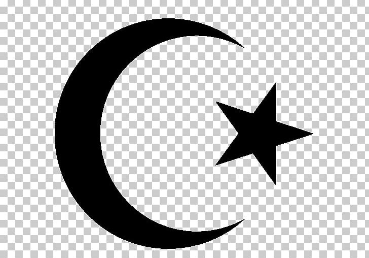 Star And Crescent Symbols Of Islam PNG, Clipart, Artwork, Black And White, Circle, Crescent, Culture Free PNG Download