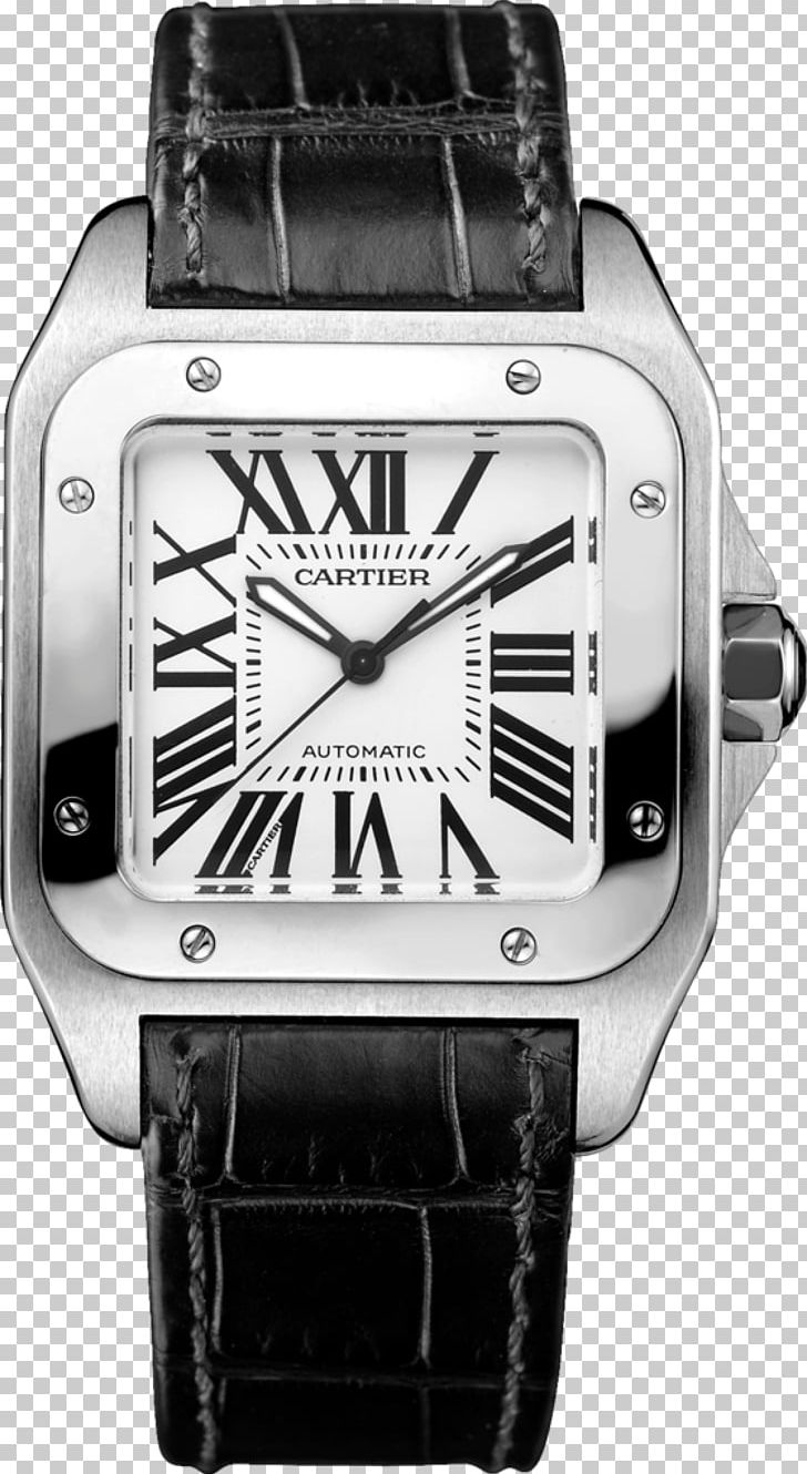 Cartier Santos 100 Automatic Watch Chronograph PNG, Clipart, Accessories, Alberto Santosdumont, Automatic Watch, Black, Brand Free PNG Download