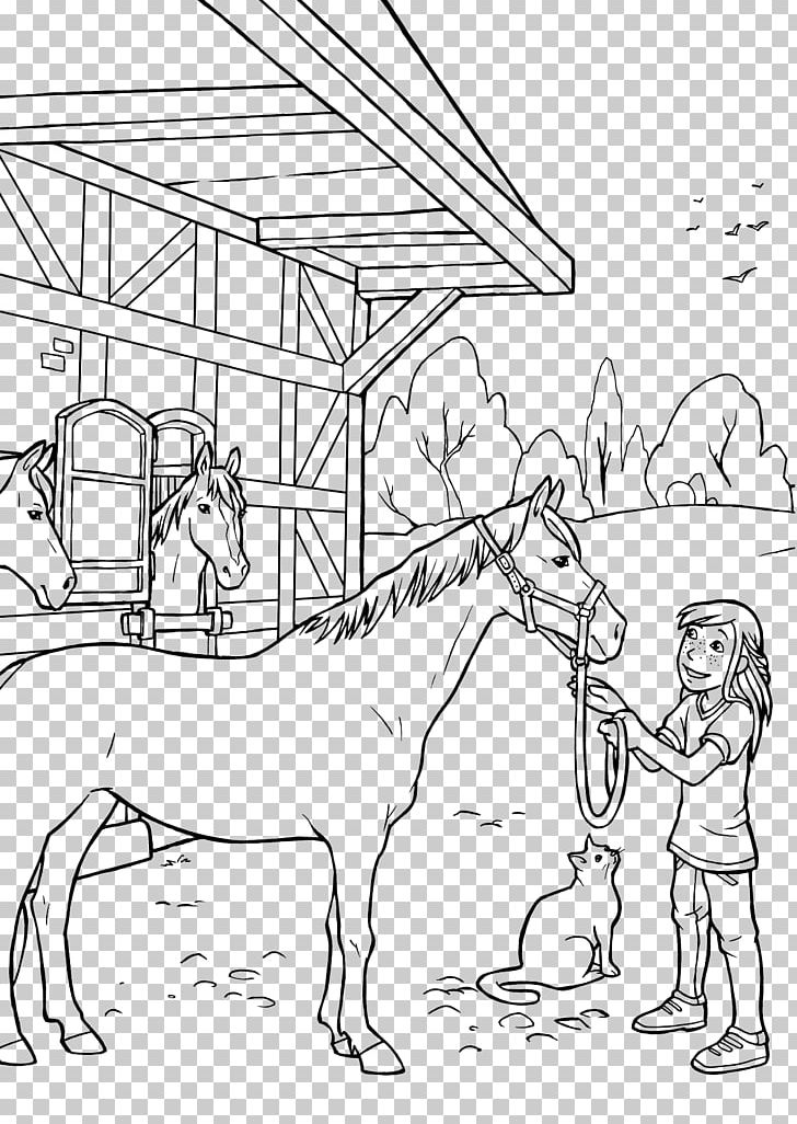 Horse Pack Animal Ausmalbild Filly Coloring Book PNG, Clipart, Angle, Animals, Ausmalbild, Black And White, Cartoon Free PNG Download