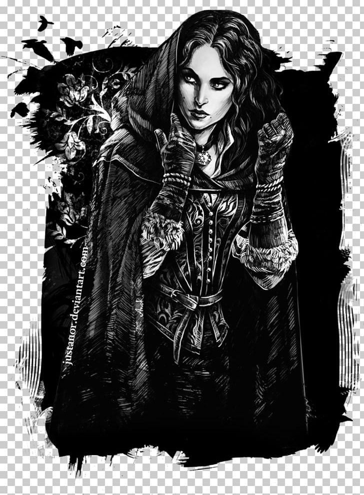 The Witcher 3: Wild Hunt T-shirt Geralt Of Rivia The Hexer PNG, Clipart, Black And White, Black Hair, Ciri, Fashion Illustration, Fictional Character Free PNG Download