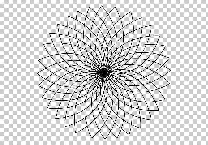 Sacred Geometry Circle Spirograph PNG, Clipart, Angle, Area, Bicycle Wheel, Black And White, Circle Free PNG Download