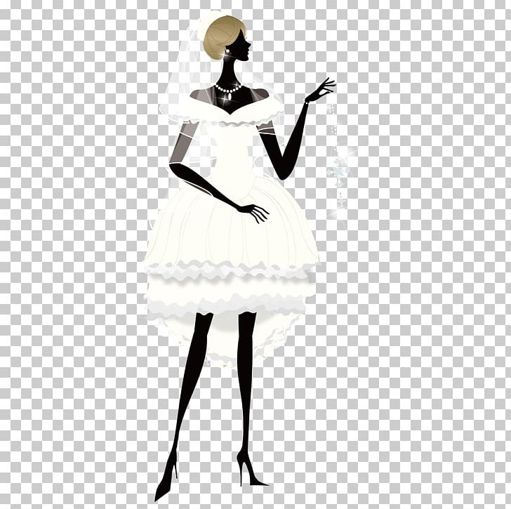 Bride Contemporary Western Wedding Dress PNG, Clipart, Black, Black And White, Brides, Cartoon, Clothing Free PNG Download